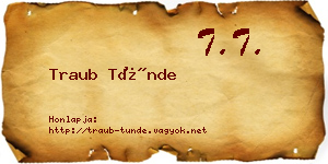 Traub Tünde névjegykártya