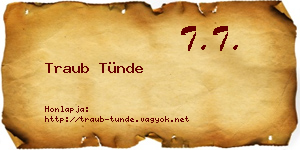 Traub Tünde névjegykártya
